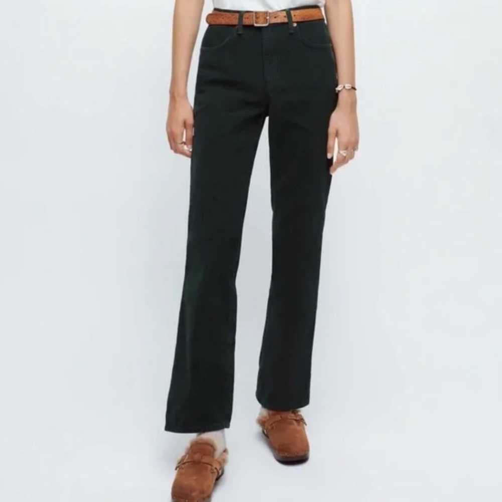 Re/Done 70s Corduroy Loose Flare - Washed Dark Moss